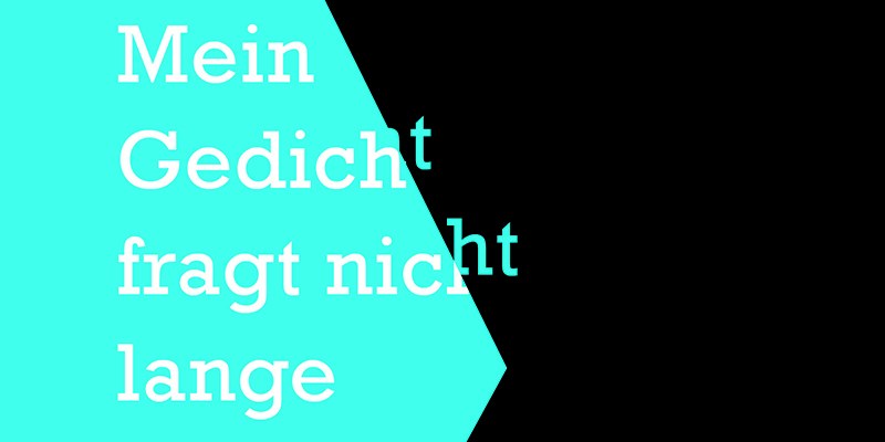 Mein Gedicht fragt nicht lange reloaded